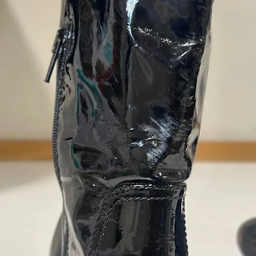 COACH PATENT LEATHER BOOTS SIZE 8.5